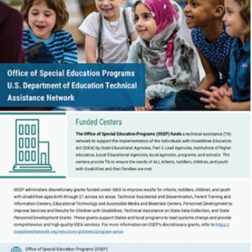 OSEP releases updated listing of technical centers, including the new centers funded in FY 2023
